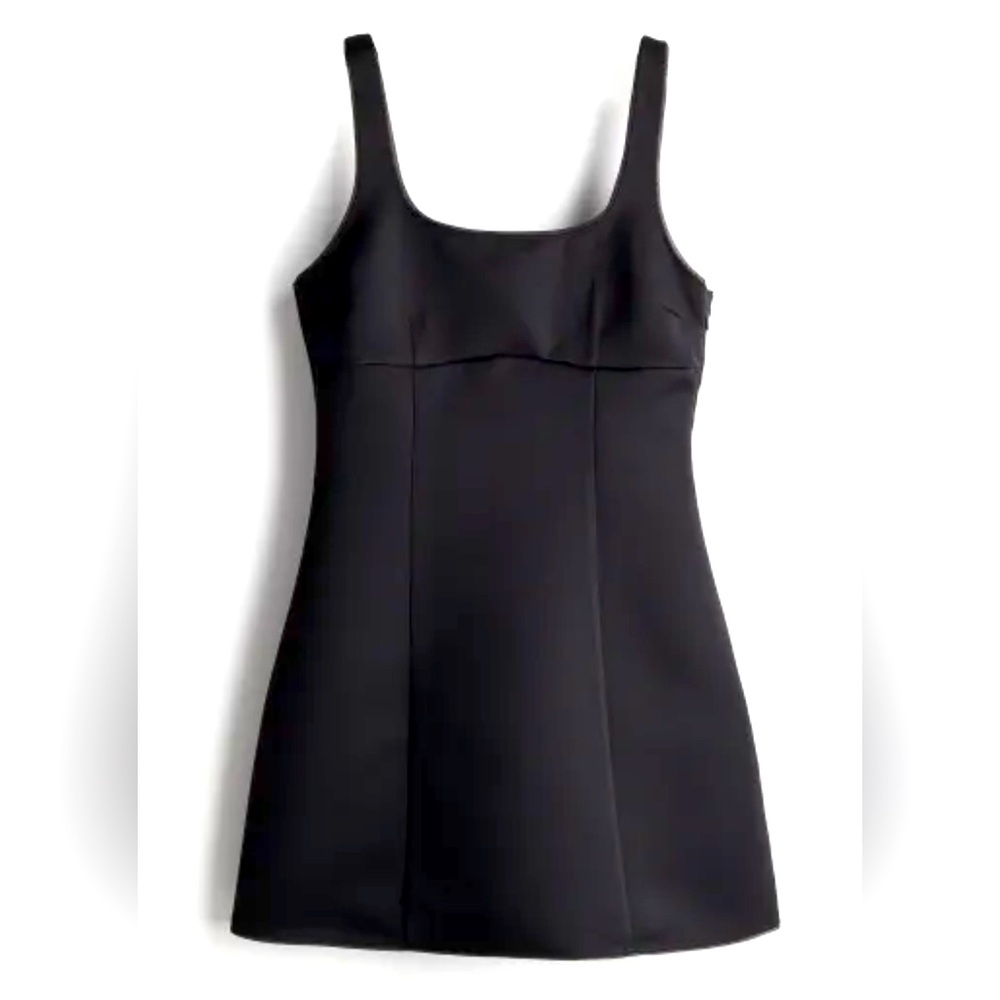 Divided Black Flare Dress